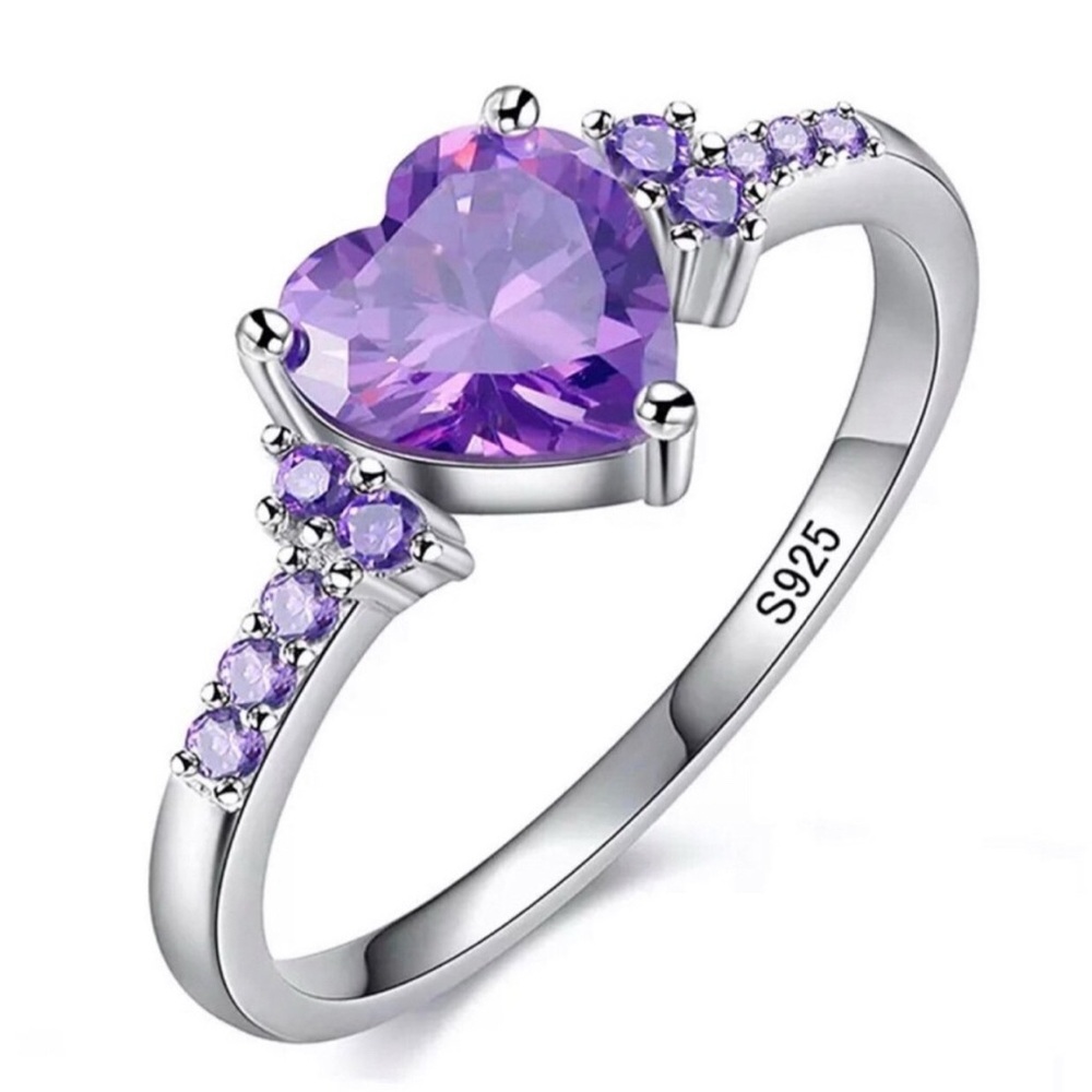 Sterling silver amethyst ring